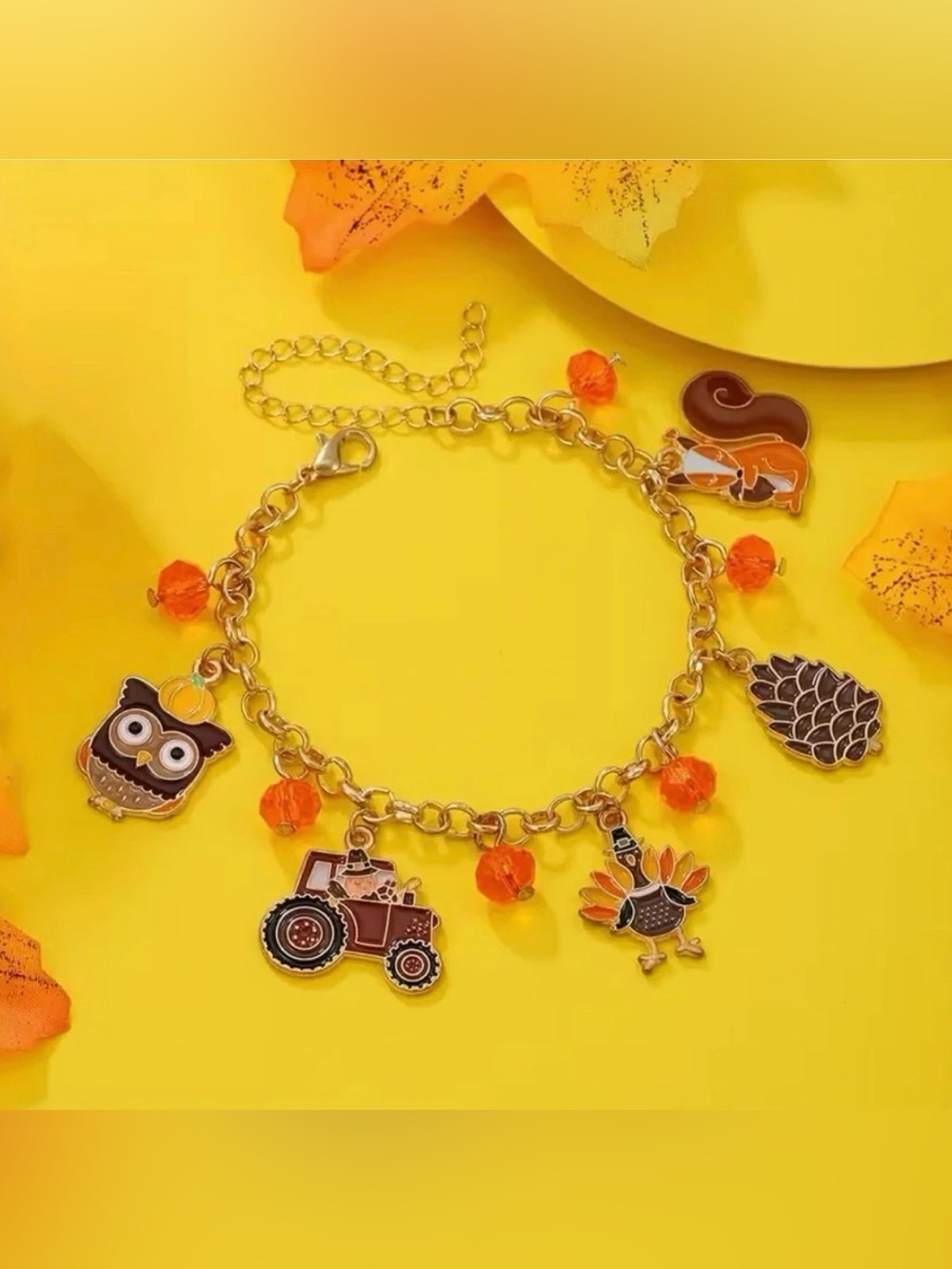 Thanksgiving Charm Bracelet  Modern New